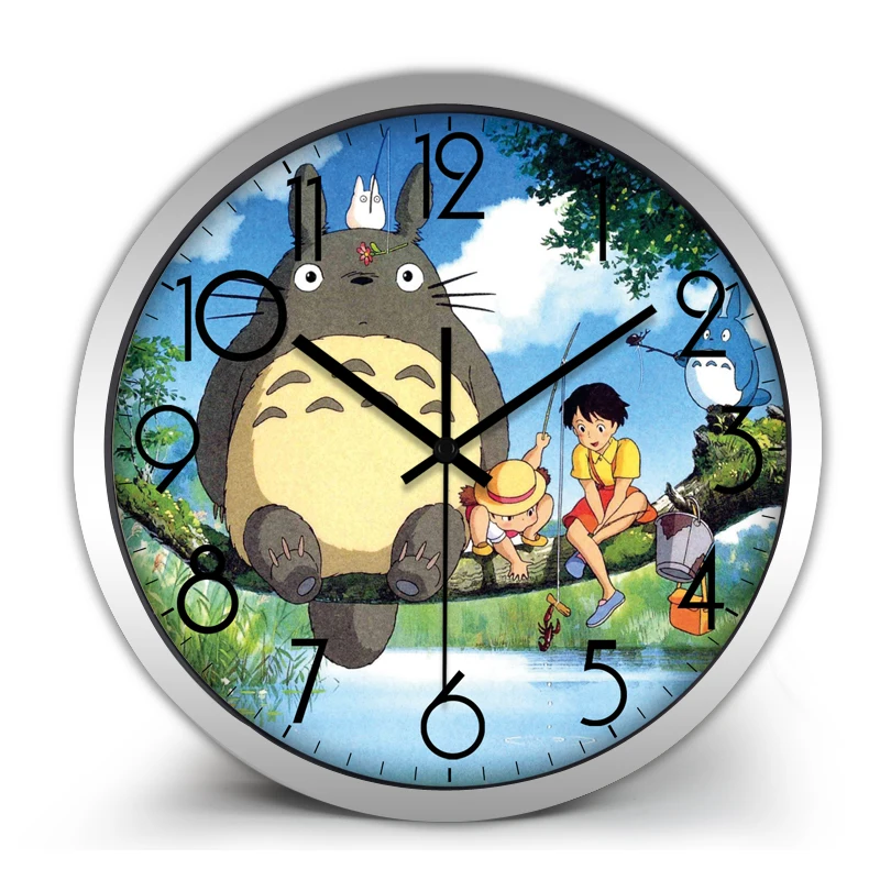 Tonari no часы Тоторо Hayao Miyazaki настенные бесшумные металлические детская комната