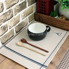 Европа Эйфелева башня хлопок и лен под старину Подкладки и подложки место Коврики