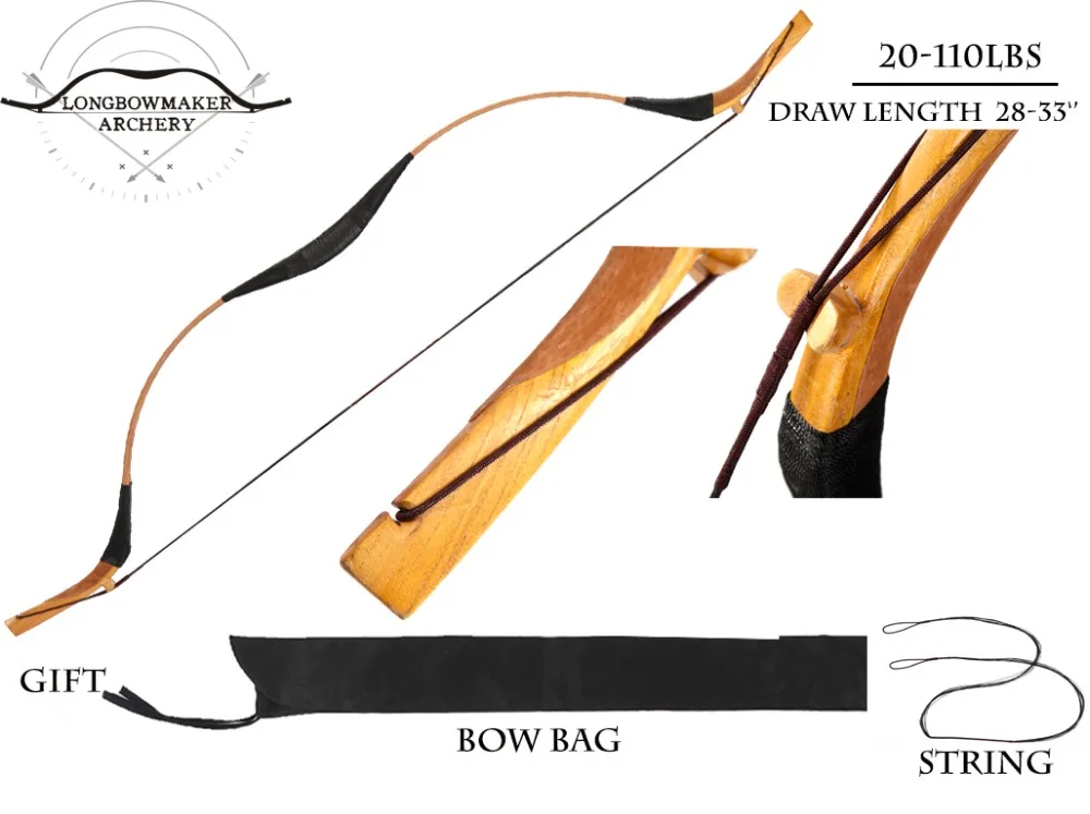 LongbowMaker 20 110 lbs Ali Bow Traditional Handmade Hungarian Mongolia