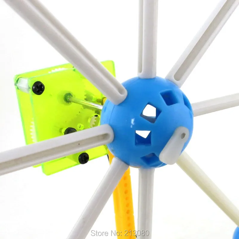Solar Power Rotatable Ferris Wheel Fun 3D Metal DIY Miniature Model Kit  For Children Educational Toy (8)