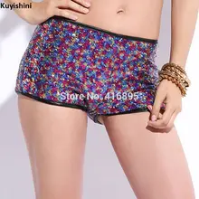 Сексуальные Клубные шорты с высокой талией, расшитые блестками, короткие джинсовые шорты Бренда DS Femme 03090316