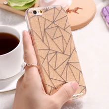Чехол Для iPhone6 6 S 5S 6 плюс 7 плюс 7 Случаях Мило Моды яркий блеск Bling Qualited Картина Покрытие ТПУ ШТ Задняя Крышка Полная Защита