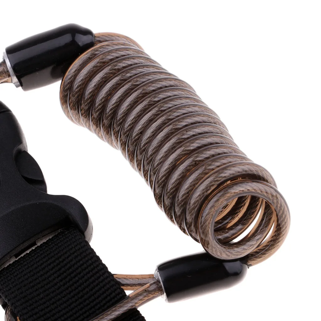 Stainless Steel Scuba Diving Lanyard  Spring Coiled Lanyard with Quick Release Buckle for Underwater Cameras Lights Torch 