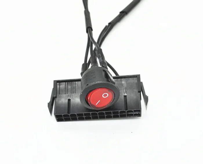 التعدين الطاقة التبديل شعبية عالية الجودة PC 24Pin ATX/EPS امدادات الطاقة الطائر بداية على/قبالة التبديل مع ضوء