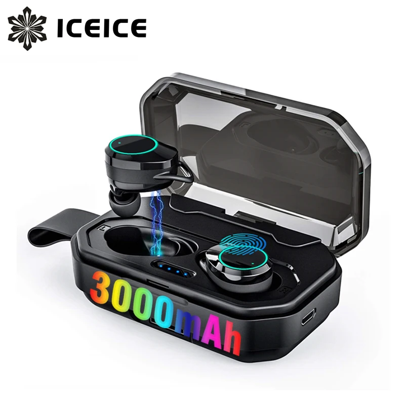 

ICEICE Bluetooth 5.0 Wireless Earphone Deep bass Earbuds Waterproof Headsets with Mic Charging Box For Apple iPhone 6 7 8 X Sony