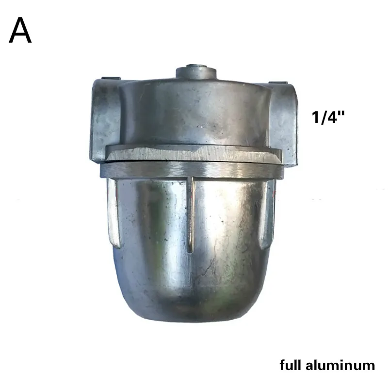 

25L/H CX Oil Strainer Filter Full Aluminum Transparent Cup 1/4" 3/8" Small Diesel Fuel Filter Burner and Boiler Accessories