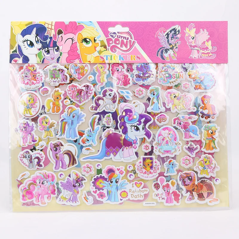 Мизинец пирог Twilight Sparkle My Little Pony игрушечные лошадки ПВХ Стикеры с изображением пони пакет детей обувь для девочек наклейки ногтей 3D Радуга тире съемный