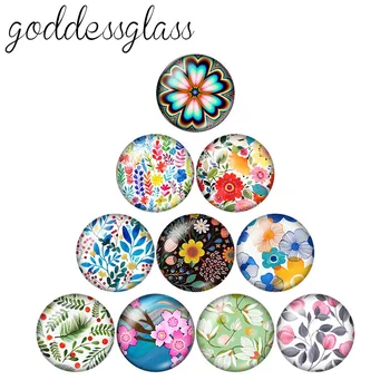 

Fashion BeautyFlowers 10pcs 12mm/18mm/20mm/25mm Round photo glass cabochon demo flat back Making findings ZB0569