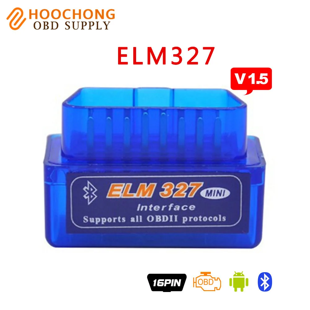 Prix pour 2017 Qualité A + Super Mini Elm 327 V1.5 Bluetooth Sur Android Téléphone/Tablet Elm327 BT V1.5 OBD2 II outil de diagnostic interface Prix pour 2017 Qualité A + Super Mini Elm 327 V1.5 Bluetooth Sur Android Téléphone/Tablet Elm327 BT V1.5 OBD2 II outil de diagnostic interface