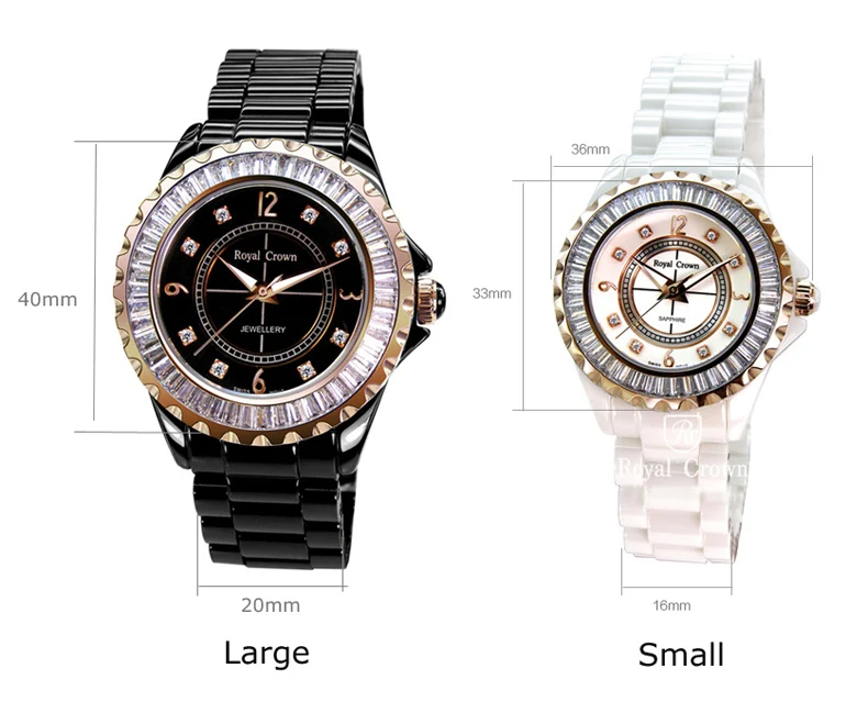 Керамика Для мужчин смотреть Для женщин кварцевые часы Японии час тонкой моды часы браслет роскошные стразы девушки подарок Королевская корона