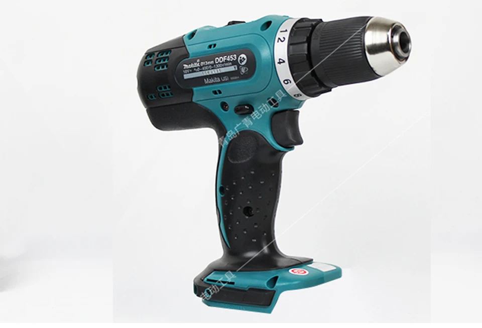 Япония беспроводная дрель makita DDF453 Электрическая аккумуляторная ударная отвертка 18 в только основной корпус 42/27N. m 1300-400 об/мин