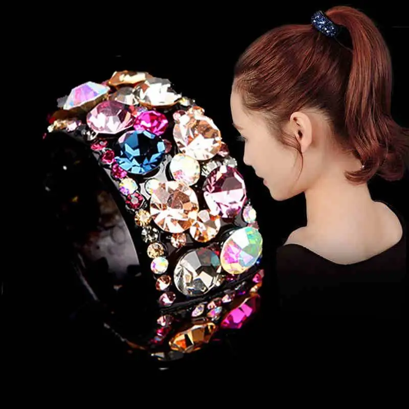 

Pearl Rhinestones Colorful Bud Hair Claw Maker Bun Hairgrip Hairpins Hair Accessories Hair Clips For Women Girls Bezel