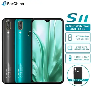 

Leagoo S11 Smartphone Android 9.0 Mobile Phone 6.3'' Waterdrop Screen MT6762 Helio P22 Octa Core 4GB RAM 64GB ROM Face ID OTG