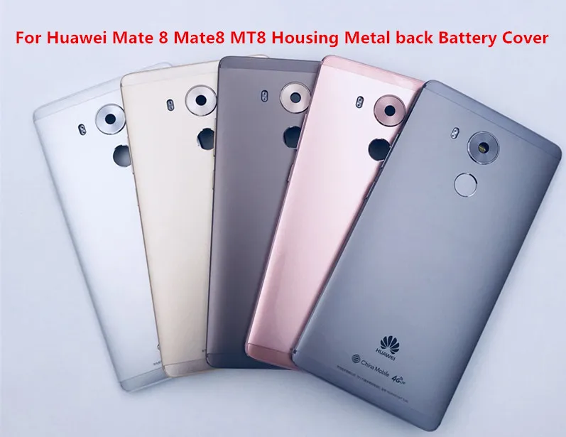 

For Huawei Mate 8 Mate8 MT8 Housing Metal back Battery Cover Phone case + with fingerprint Replacement Parts+front frame