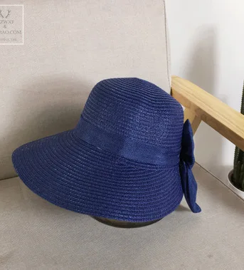 Seioum, новинка, модная плоская шляпа от солнца, женские летние соломенные шляпы с бантом для женщин, пляжные головные уборы, женская шляпа, подарок - Цвет: 5