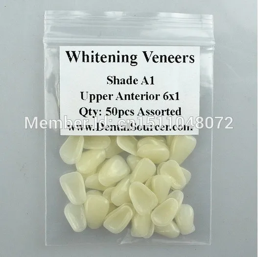 

FREE SHIPPING 50PCS DENTAL WHITENING VENEERS FOR UPPER ANTERIOR TEETH SHADE A1