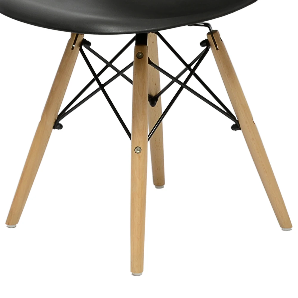  94893 Barneo N-12 Plastic Wood Kitchen Breakfast Interior Stool Bar Chair Kitchen Furniture Black f - 1000004216006