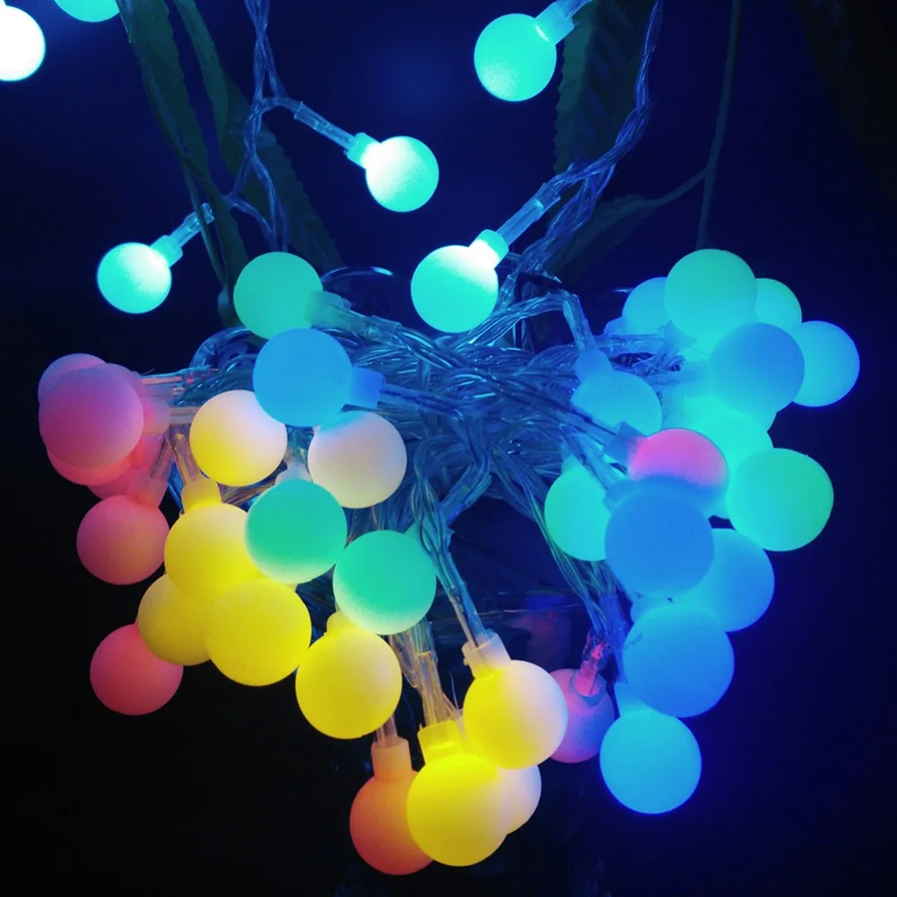 YIYNAG NEW 4M 40 LED Colorful Ball String Lights AA Battery Operated