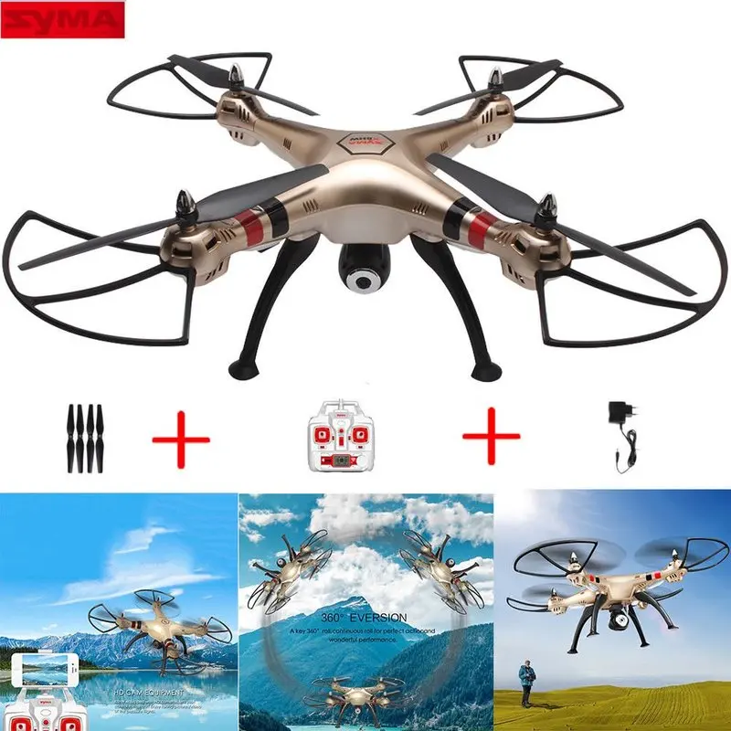 Syma X8HW 2,4G 4CH 6-Axis Gyro RC Quadcopter Drone HD Камера RTF удержания высоты и X8HG X8W X8 FPV дрона с дистанционным управлением Рождественский подарок