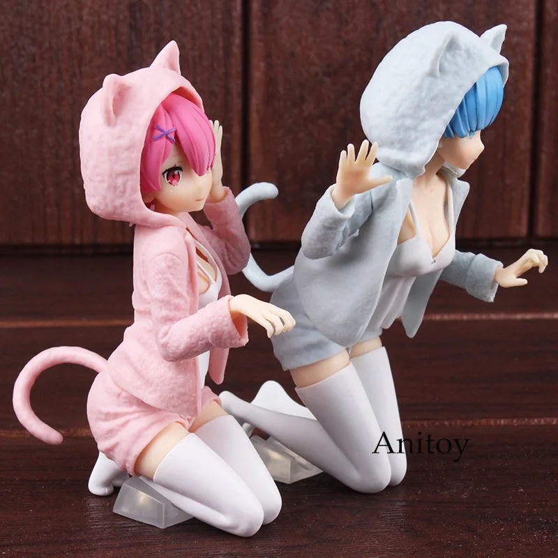 Re Zero фигурка Твин рам и Rem Nyanko Mode Ver. ПВХ Rem Re Zero фигурка Коллекционная модель игрушки 2 стиля