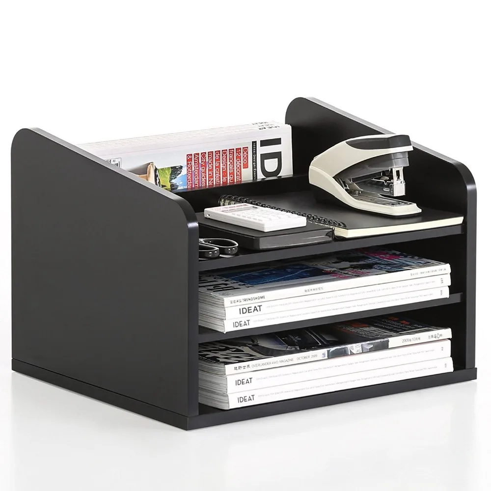 

FITUEYES Wood Desk Organizer Workspace Organizers Black DO303501WB