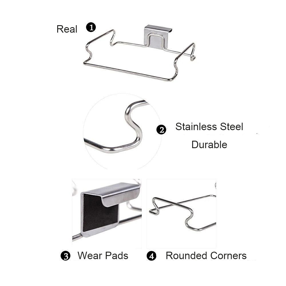 Нержавеющая сталь держатель для мусора мешка висит мусорное ведро крючок для склада стойки двери кухонный шкаф инструмент органайзер для хранения Кухня