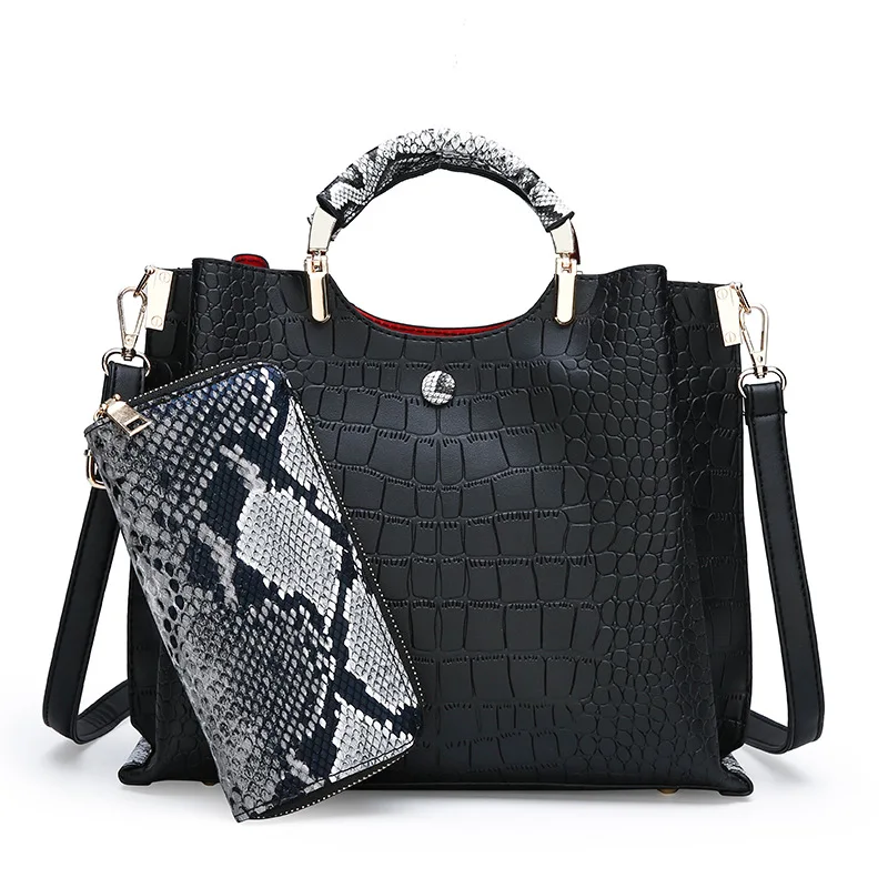 

MLHJ Crocodile Pattern Fashion Women Handbag Buckle Square Shoulder Bag Ladies Crossbody Messenger Bag Luxury Women Bags