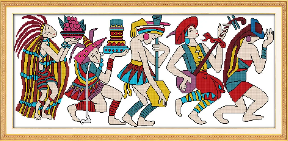

The minority counted printed on fabric DMC 14CT 11CT Cross Stitch kitsembroidery needlework Sets Home Decor