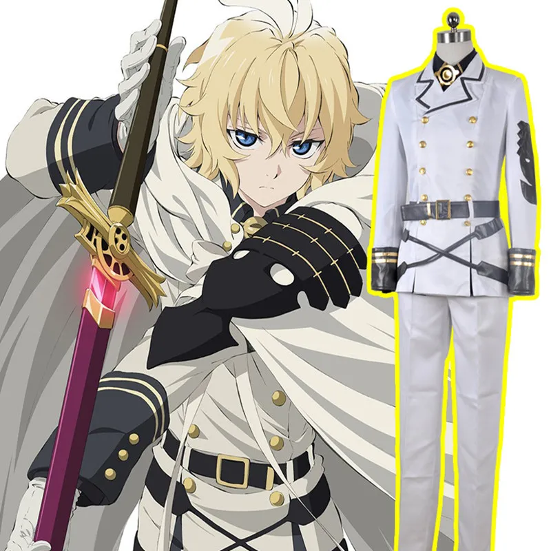 Аниме Серафим конца Owari no Seraph Mikaela Hyakuya униформа косплей костюм полный комплект