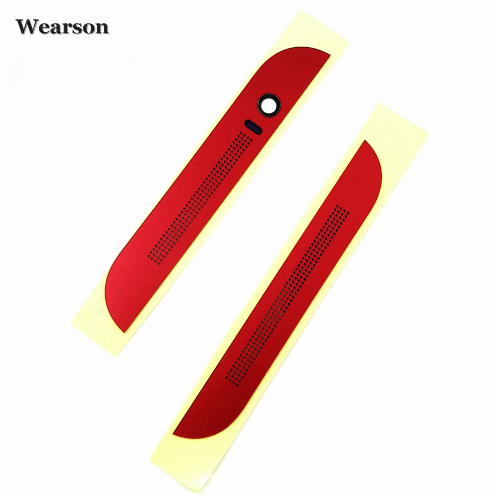 M8 Front Camera Top Bottom Cover Cap With Sticker For HTC One M8 Front Face Housing Speaker Grill Cap High Quality (3)