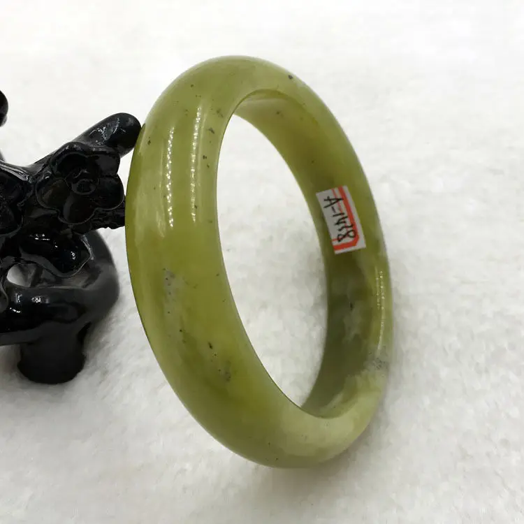 

A-1438 Chinese Beautiful Genuine Natural Green Jade Gems Bracelet Bangle 56mm a 5.19