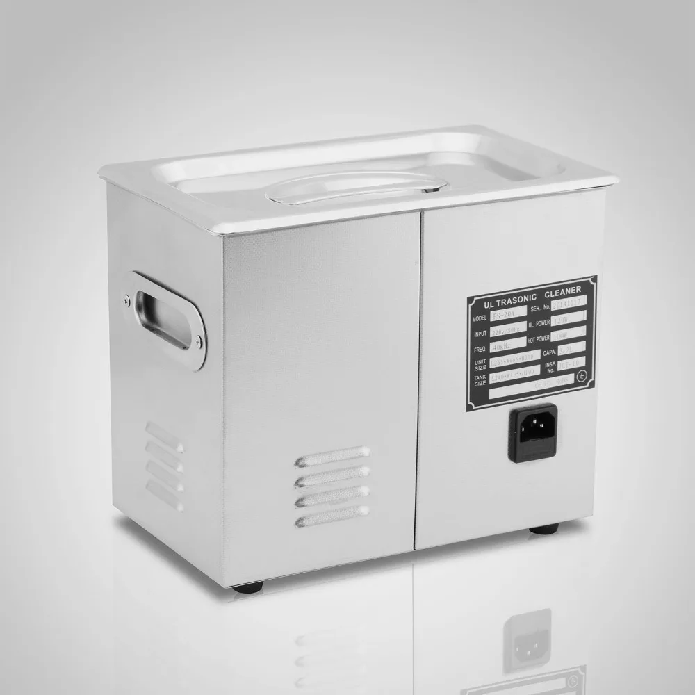 

Cleaning Machine Ultrasonic Cleaner Bath Tank w/ Timer Heated Machine 3L