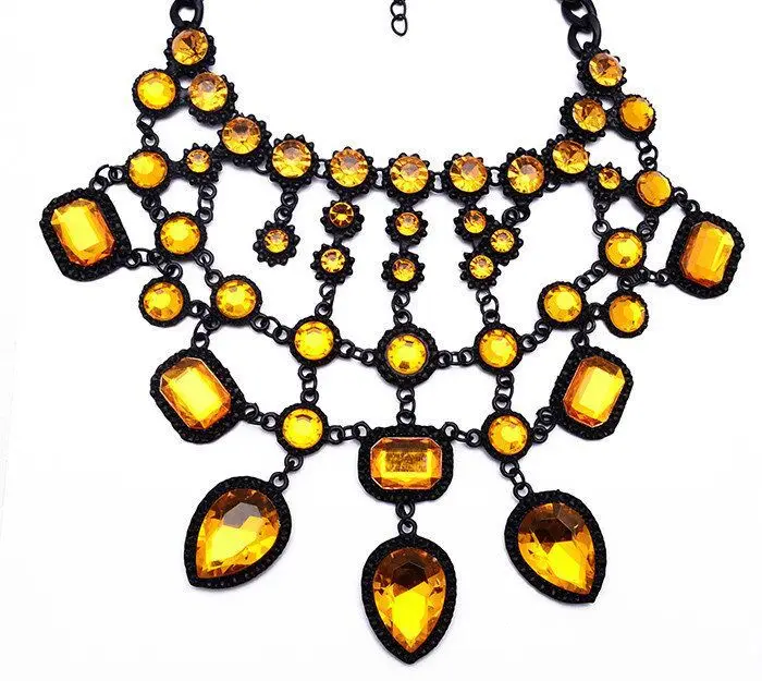 Новинка, ожерелье с кристаллами в форме капли, модный дизайн, ювелирное ожерелье s для женщин, ювелирных изделий