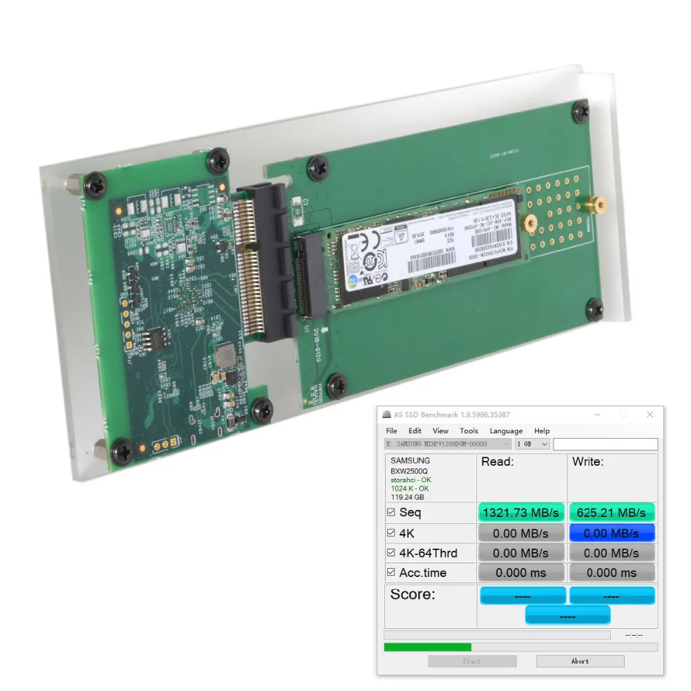 Thunderbolt 3 для NVME AHCI SSD PCI Express PCI-E для NGFF M-key чехол-картридж