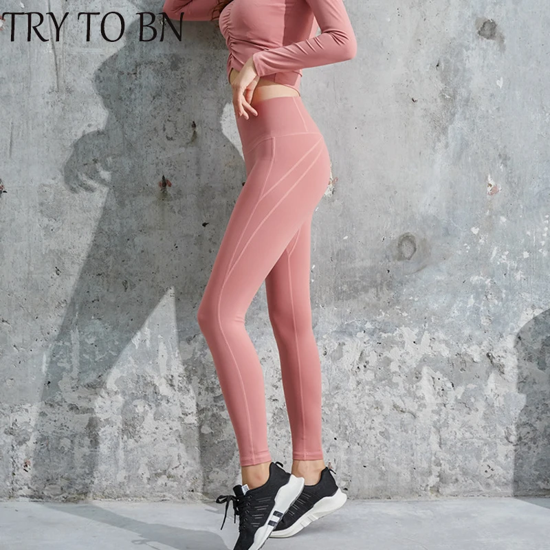 

TRY TO BN Leggings For Women High Elasticity High Waist Breathable Push Up Leggings Slim Fit Workout Fitness Leggins Mujer