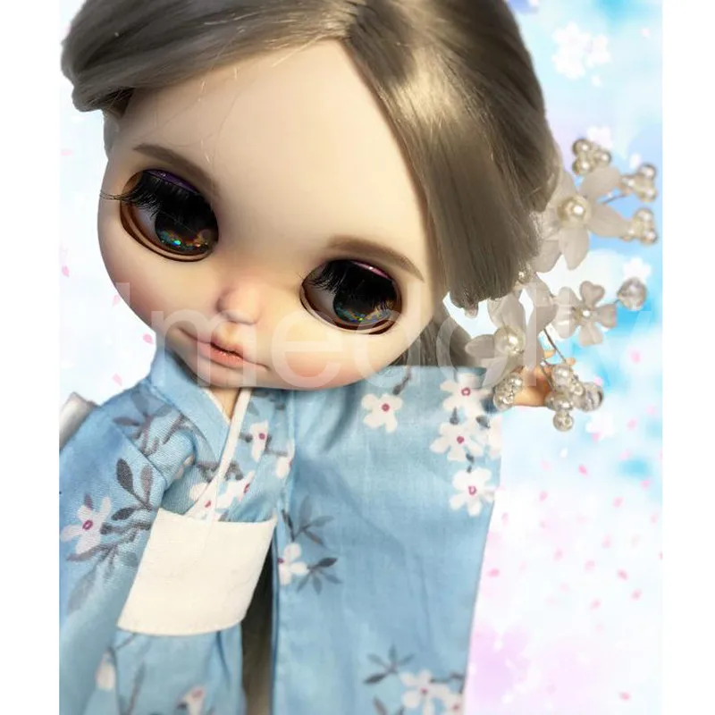 Новинка 1/6, 1 шт., Одежда для кукол Blyth, японская розовая кимоно Sakura для Blyth Licca, кукла azone, одежда, аксессуары для кукол