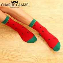 CHARLIE CAAMP всесезонные новые хлопковые яркие Креативные 3D эффект фруктовый узор дикая серия женские носки Harajuku 6011