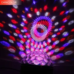 Chincolor AC110V/220 В LED этап Лампы для мотоциклов LED Хрустальный Магический фары Вращающихся Красочные для гостиной КТВ Рождество огни DA