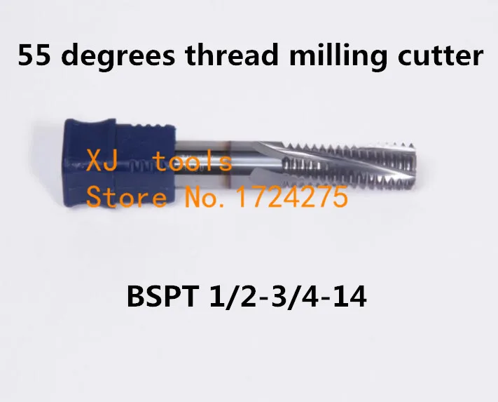 Free Shipping 1pcs BSPT 1/2 3/4 14 Inch pipe thread alloy milling