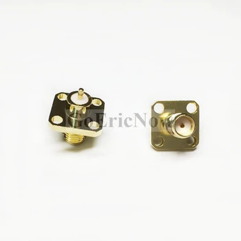 

100 pcs RF Coaxial SMA Female 4 Hole/2 Hole Square Flange deck Copper body solder Connector Adapter