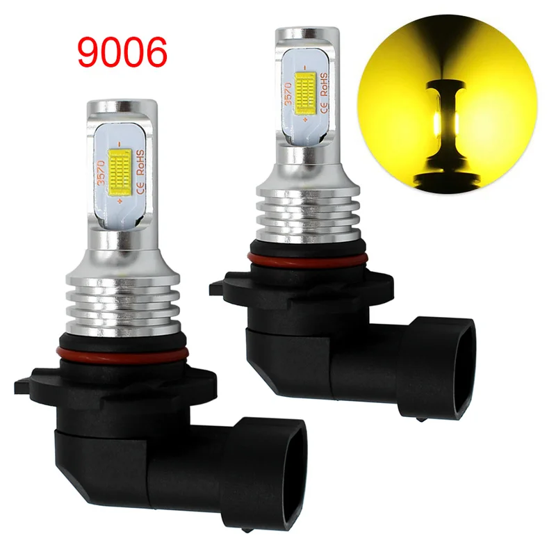 2 шт. 72W фары для 3200LM H10 H16EU H11 H7 H4 H3 H1 9006 9005 881 880 светодиодный туман светильник 3570 чипы светодиодный противотуманные лампочки белого Габаритные огни