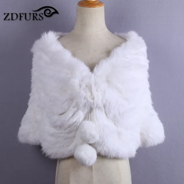 White Fur Stole >> Zdfurs Bridal Real Rabbit Fur Shawl Stole Wrap Wedding Winter Cape White Fur Stole >> Zdfurs Bridal Real Rabbit Fur Shawl Stole Wrap Wedding Winter Cape