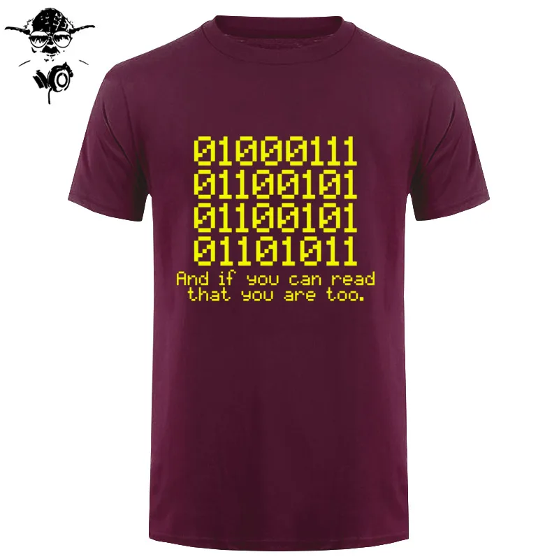 0100 бинарная футболка код Geek Nerd Tech Computing слоган подарок Забавный подарок 123t модные мужские футболки с круглым вырезом футболки