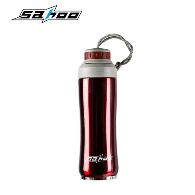 SAHOO Bike Bottle For Water Portable Stainless Steel Cycling Bottles With Cover Accessories Outdoor Sports |