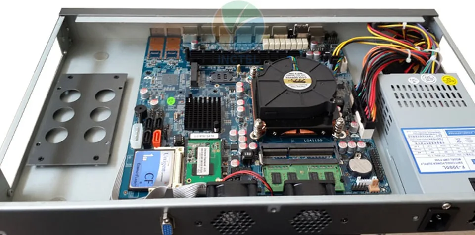 1U чехол брандмауэр Appliance сервер маршрутизатор с Intel Skylake Celeron 3855U Двухъядерный 2 г ram 32 г SSD