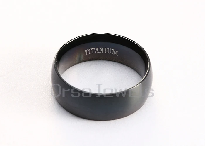 ORSA JEWELS 2019 New Arrival 100% Allergy Free Stainless Steel Rings for Men and Women Hot Sale Black Men Ring Wholesale OTR01