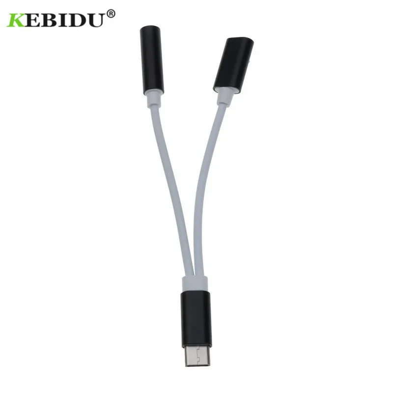 

Kebidu USB Type C To 3.5mm Earphone Jack Adapter For Huawei P20/Mate 10/Pro Aux Audio Headphone Charger Charging Cable Newest