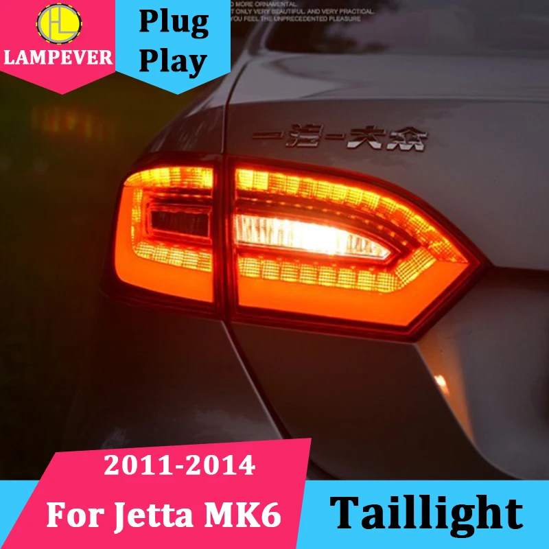 Lampever хвост светильник s для VW Jetta 2011-2014 MK6 светодиодный фонарь задний DRL + тормоз