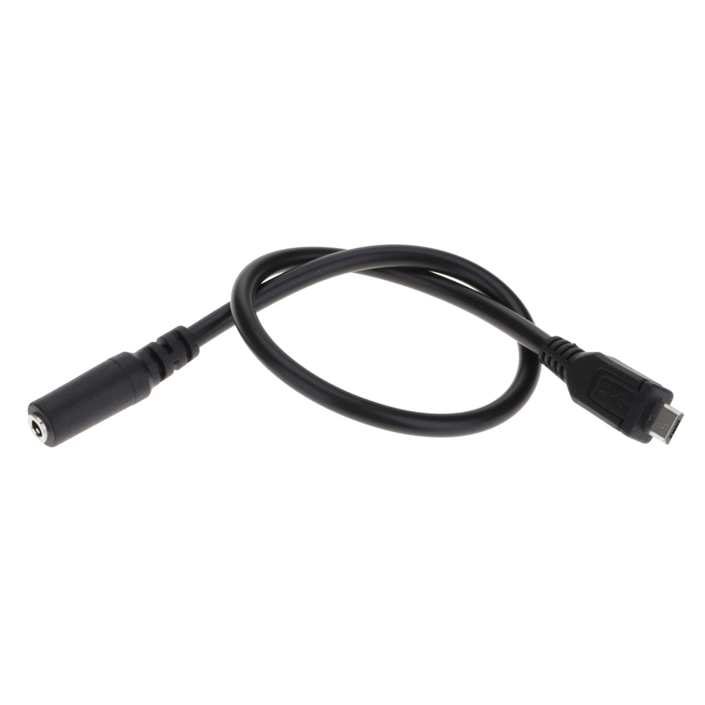 Micro USB штекер 3,5 мм Женский аудио разъем кабель наушники гарнитура адаптер шнур - Цвет: Черный