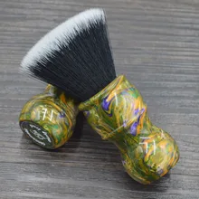 DS 24 мм мягкая крышка для кормления черные синтетические волосы щетка для бритья с Красочная Смола Ручка для мужской бритва для парикмахерских салонов бритва